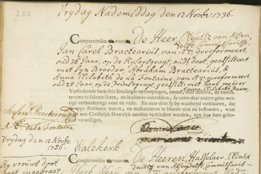 Huwelijk Bractearius