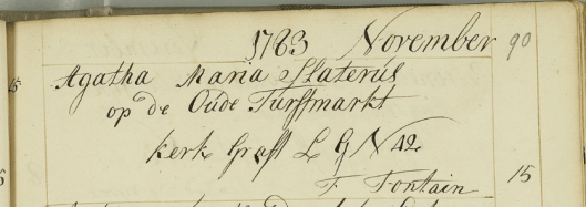 Begrafenis Agatha Maria Slaterus